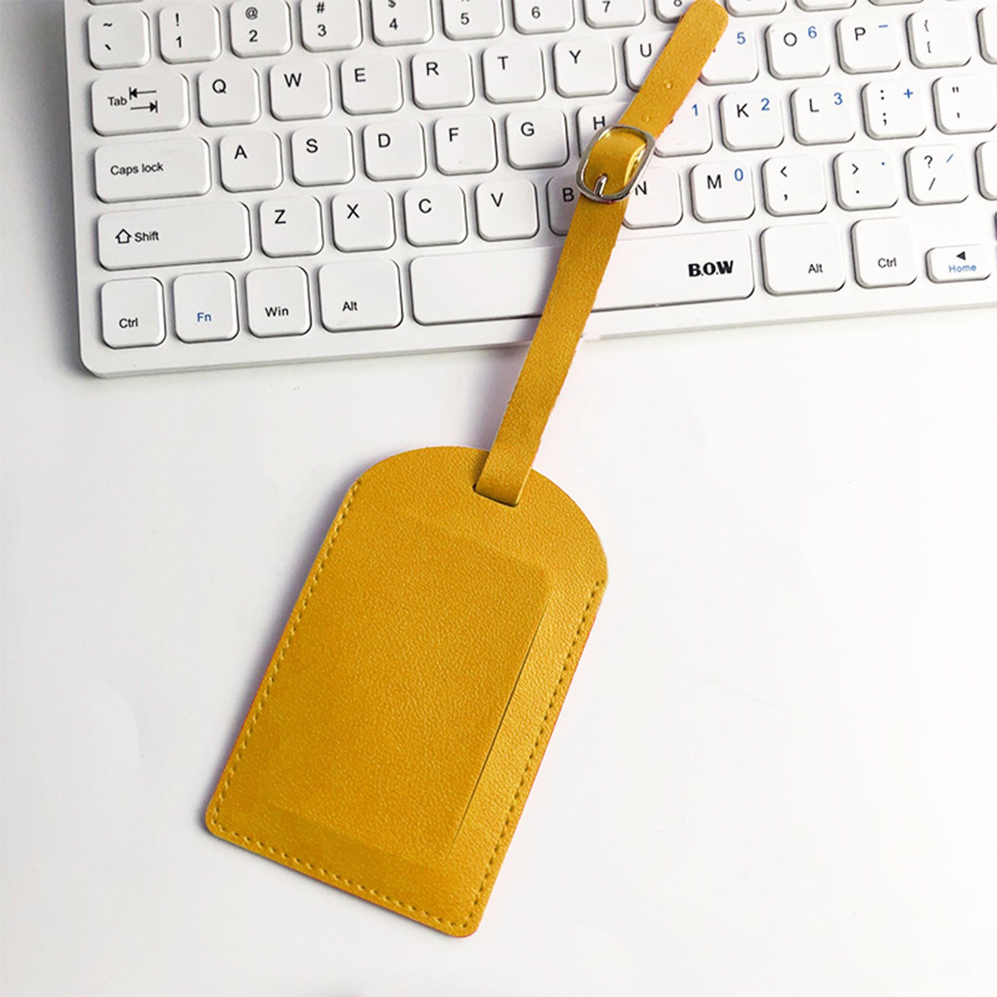 Vegan Leather Flip Open Luggage Tag 4