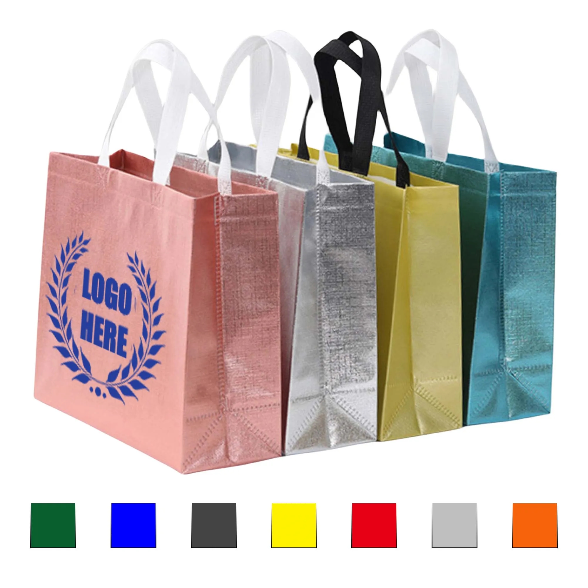 Large Laminated Metallic Shopping Grocery Non-Woven Bag 2
