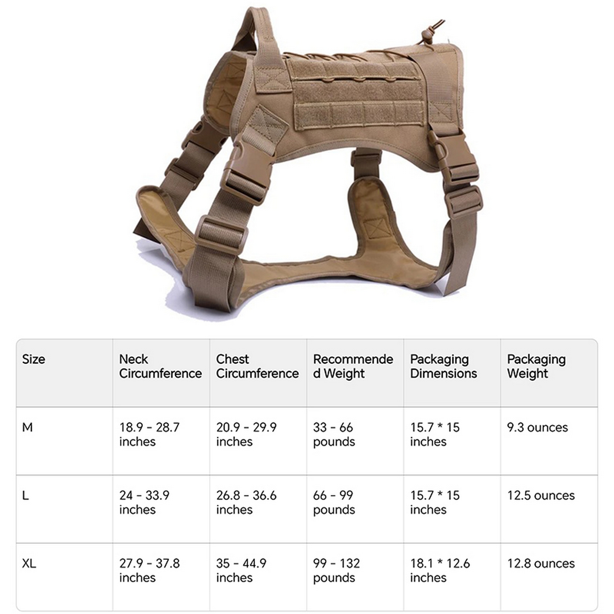 Dog Outdoor Tactical Training Harness 7