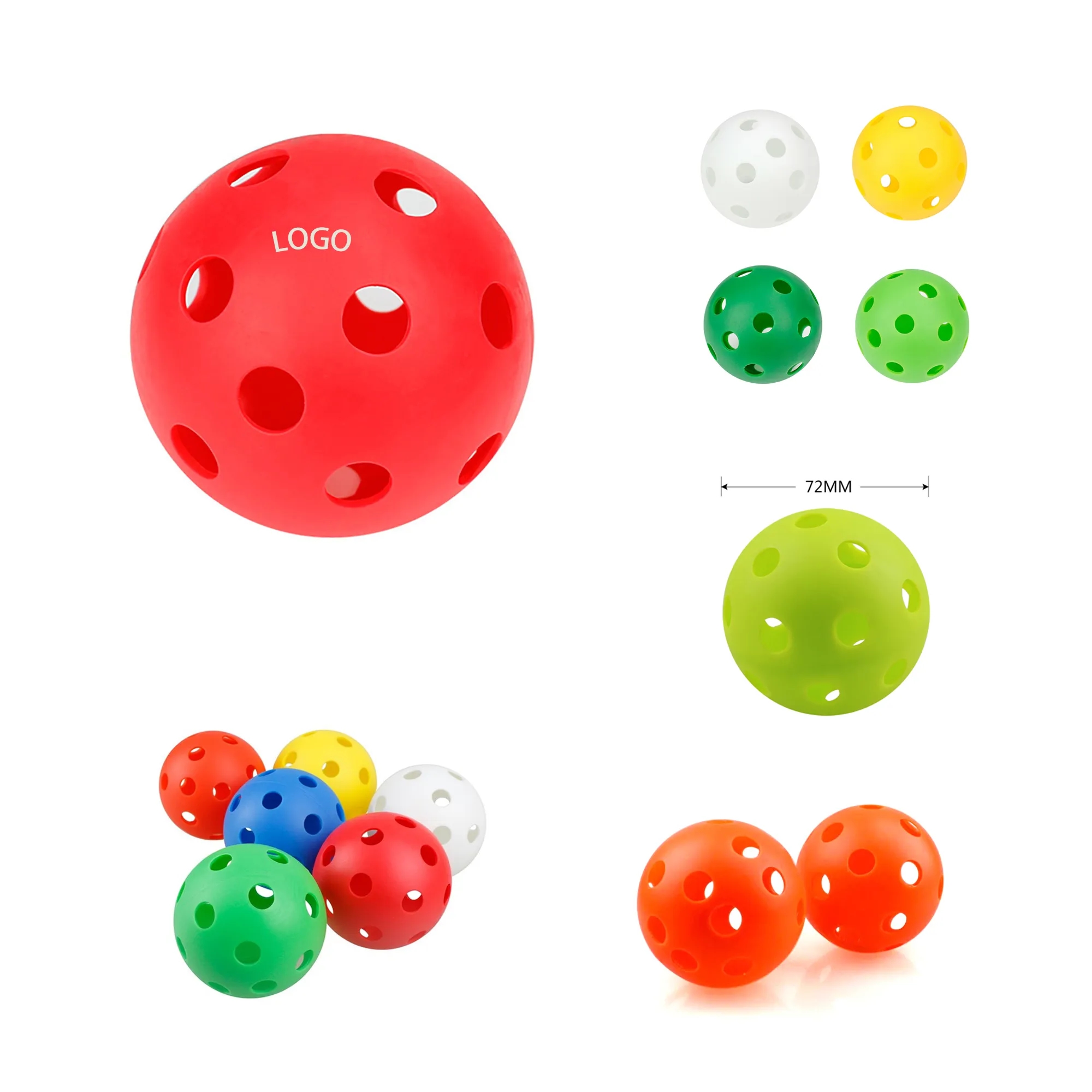 2.83" 26 Holes Pickleball