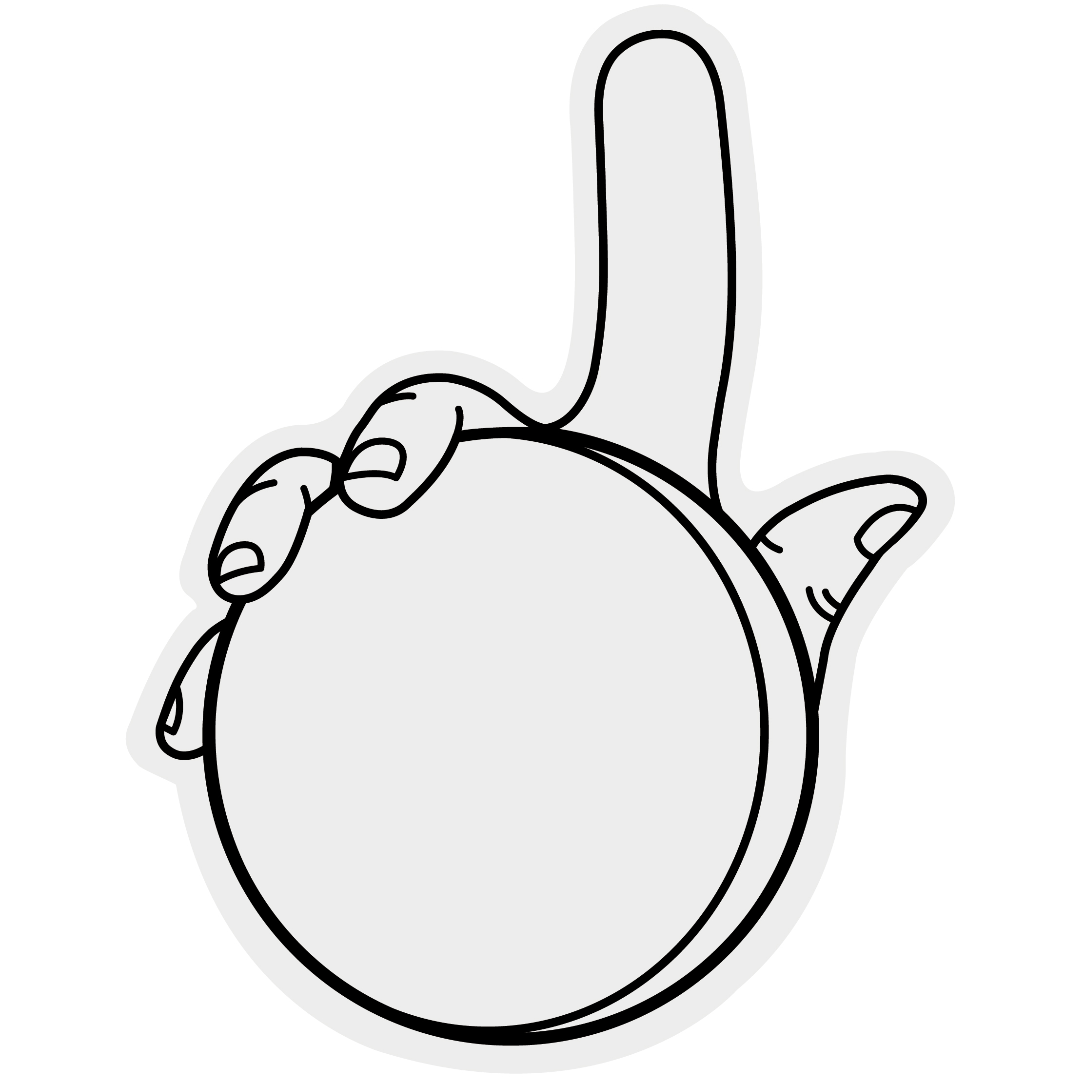 Foam Hockey Puck Hand 12