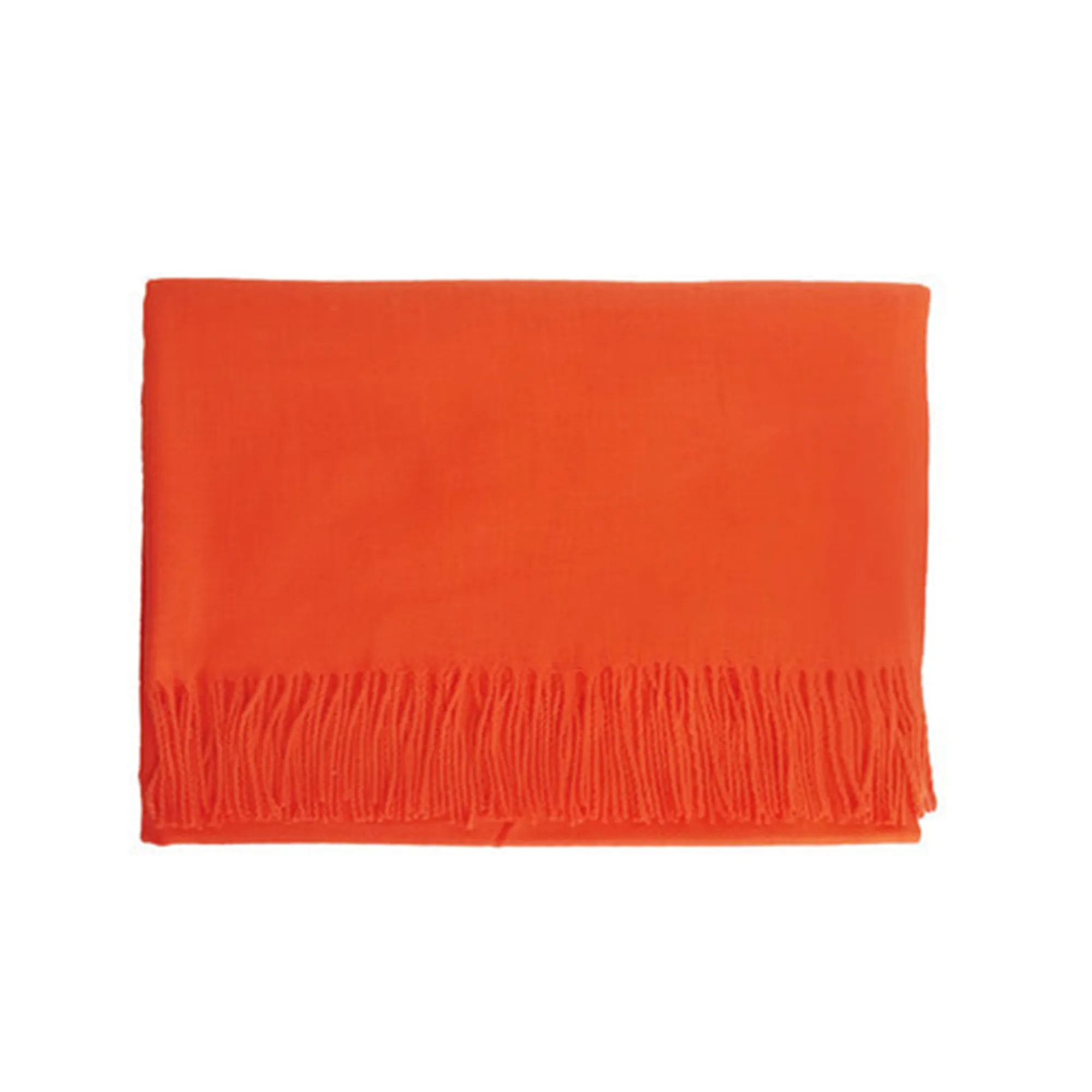 Solid Shawl Wrap Scarf With Fringes 13