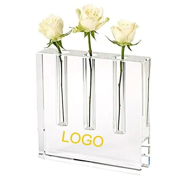 Triple Play Square Crystal Bud Vase 3