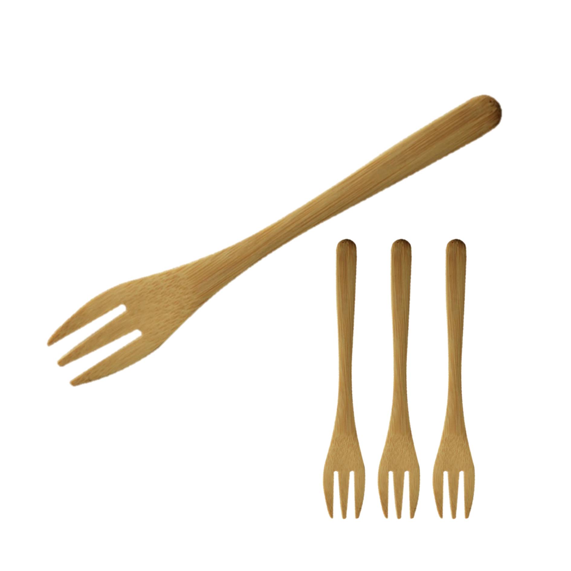 Small Bamboo Fruit Fork 2