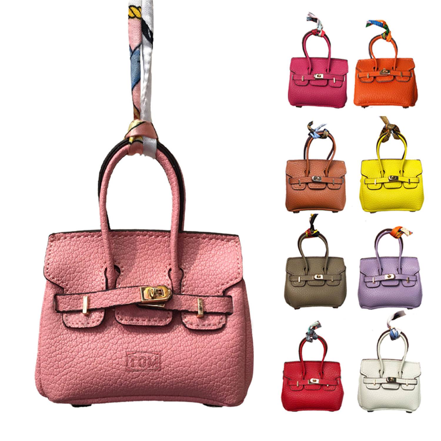 Fashion Mini Lipstick Car Keychain Platinum Pendant Wallet 4