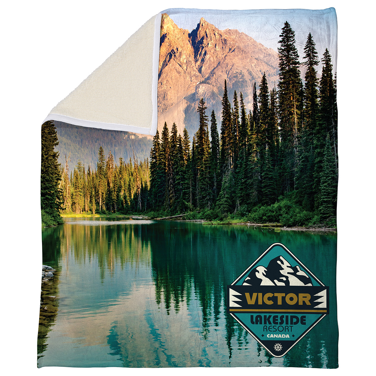 Silk Touch Sherpa Blanket 50" x 60" 420GSM - Full Color 8