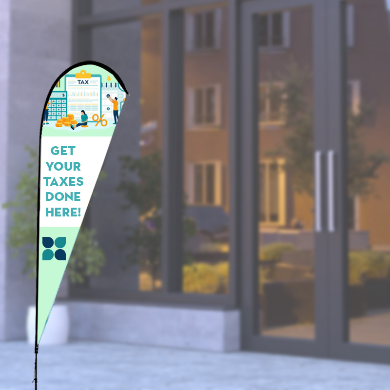 Teardrop Wind Flutter Flag - Medium 1