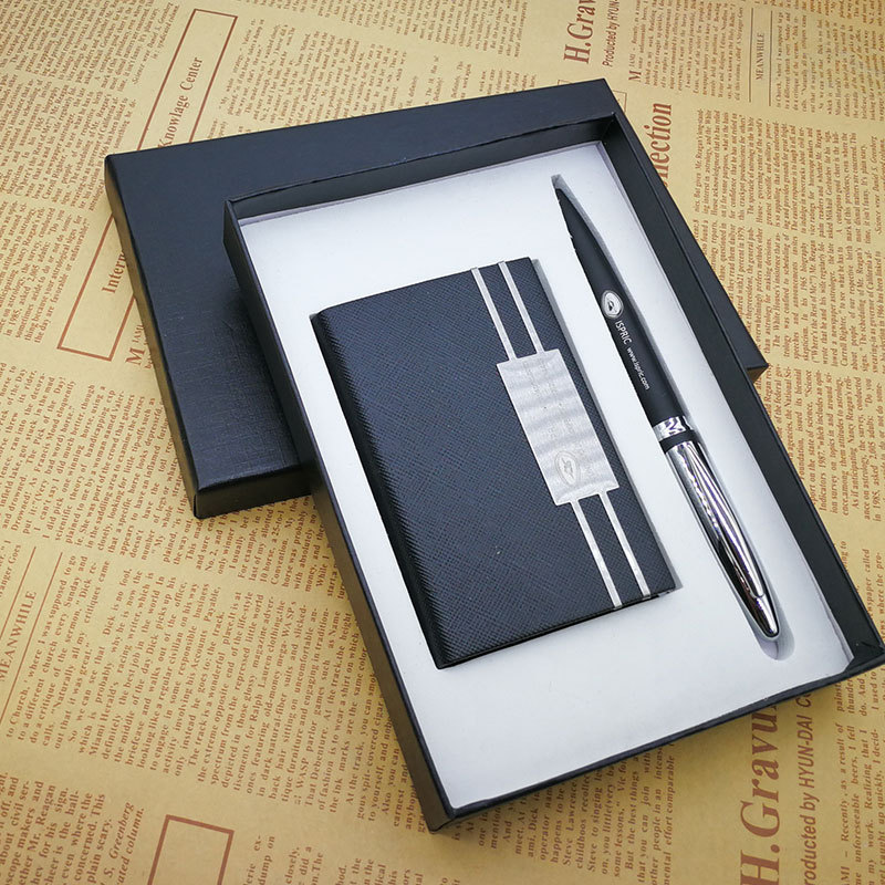 2-Piece Office Gift Set Metal Ball Pen and Card Case 5