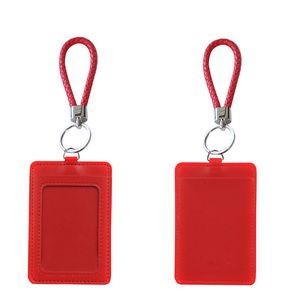 Key Ring PU Leather 2 Pockets Card Holder 27