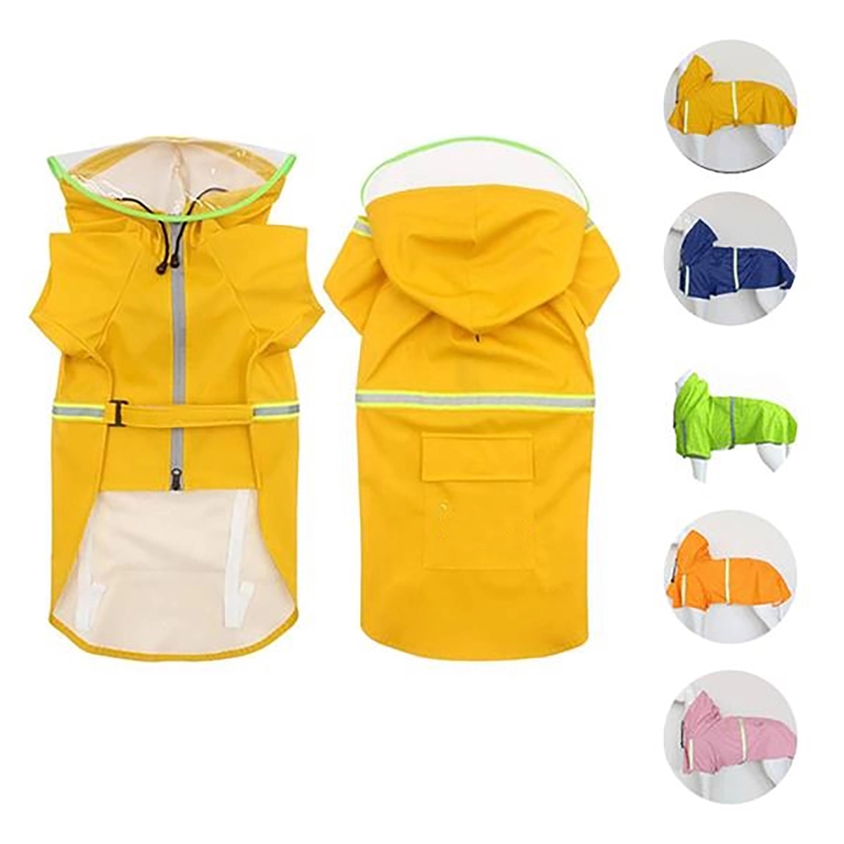 Raincoats For Large Dogs With Reflective Strip Rain 1