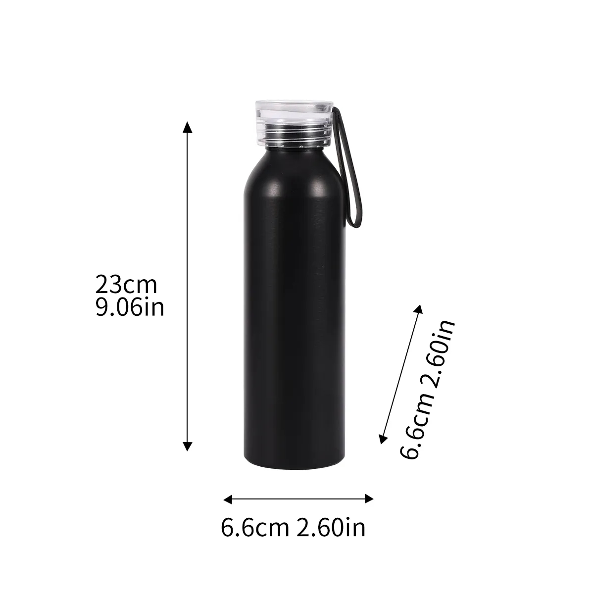 20oz Sports Water Bottle Screw Cap Carry Strap, custom water bottle with logo imprint 4