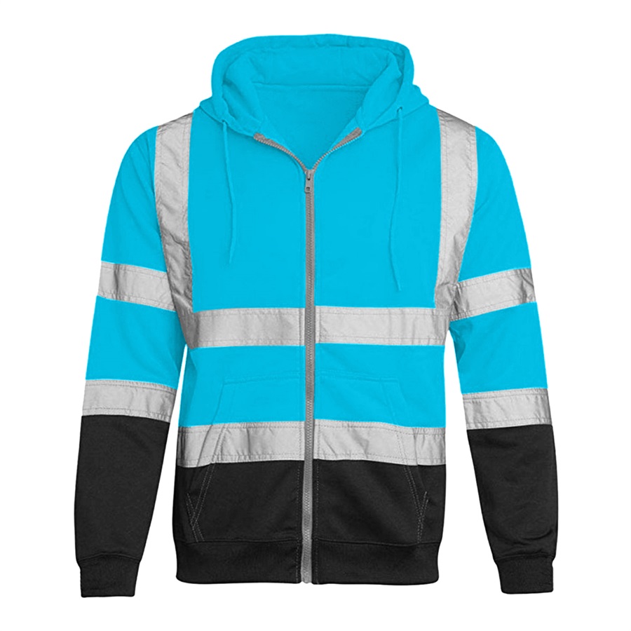 VISIPRO Reflective Colorblock Safety Full-Zip Hoodie - 280G 29