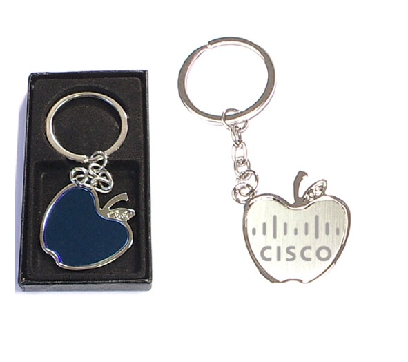 Chrome metal key holder with gift case