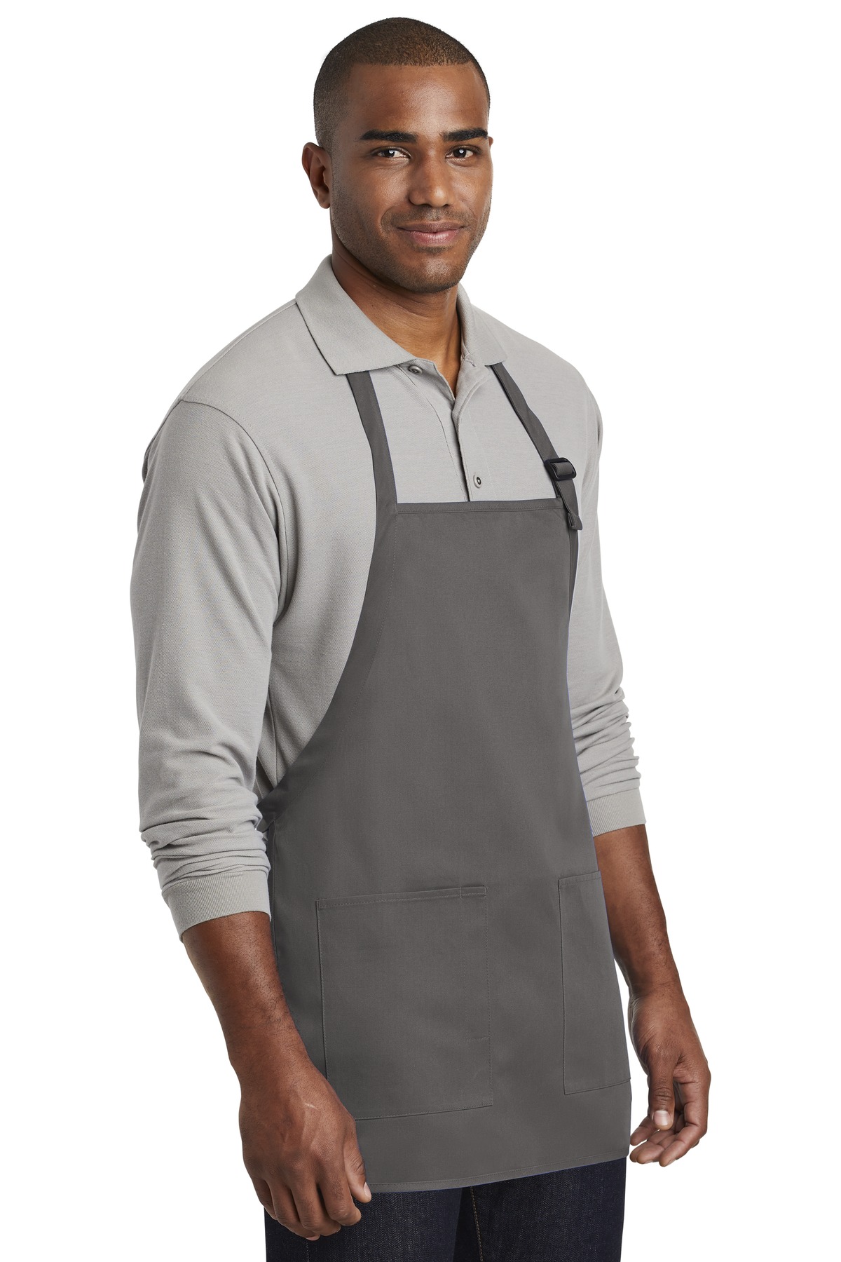 Port Authority Medium-Length Two-Pocket Bib Apron. A601 19