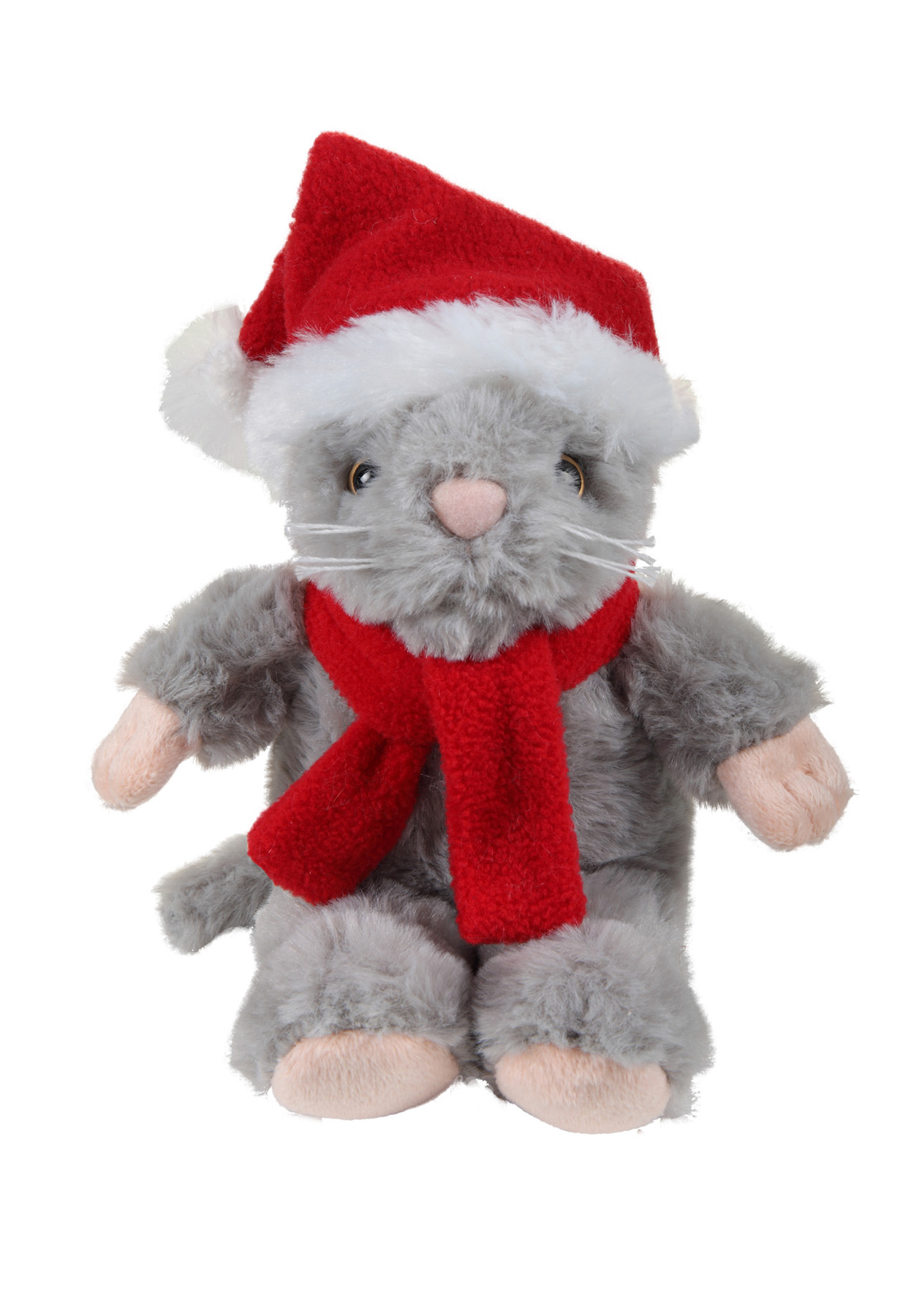 soft plush Mouse with Christmas scarf &hat 2