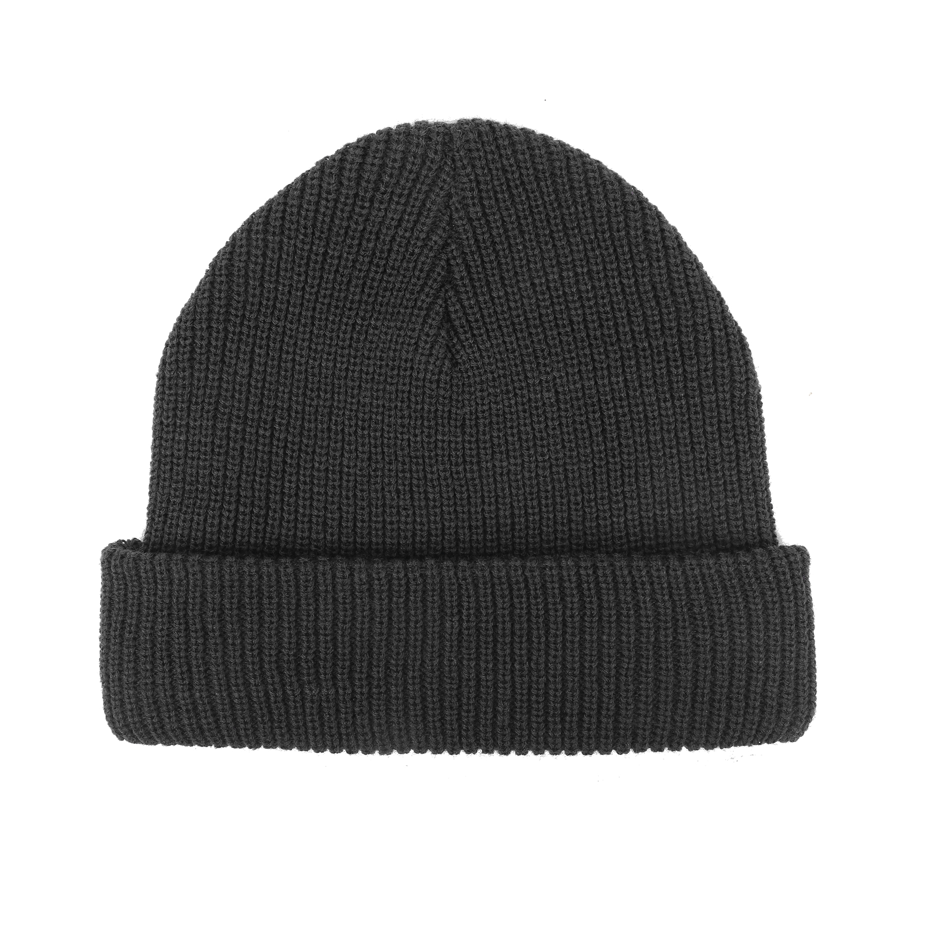 Cuffed Knit Beanie With Faux Leather Patch 1