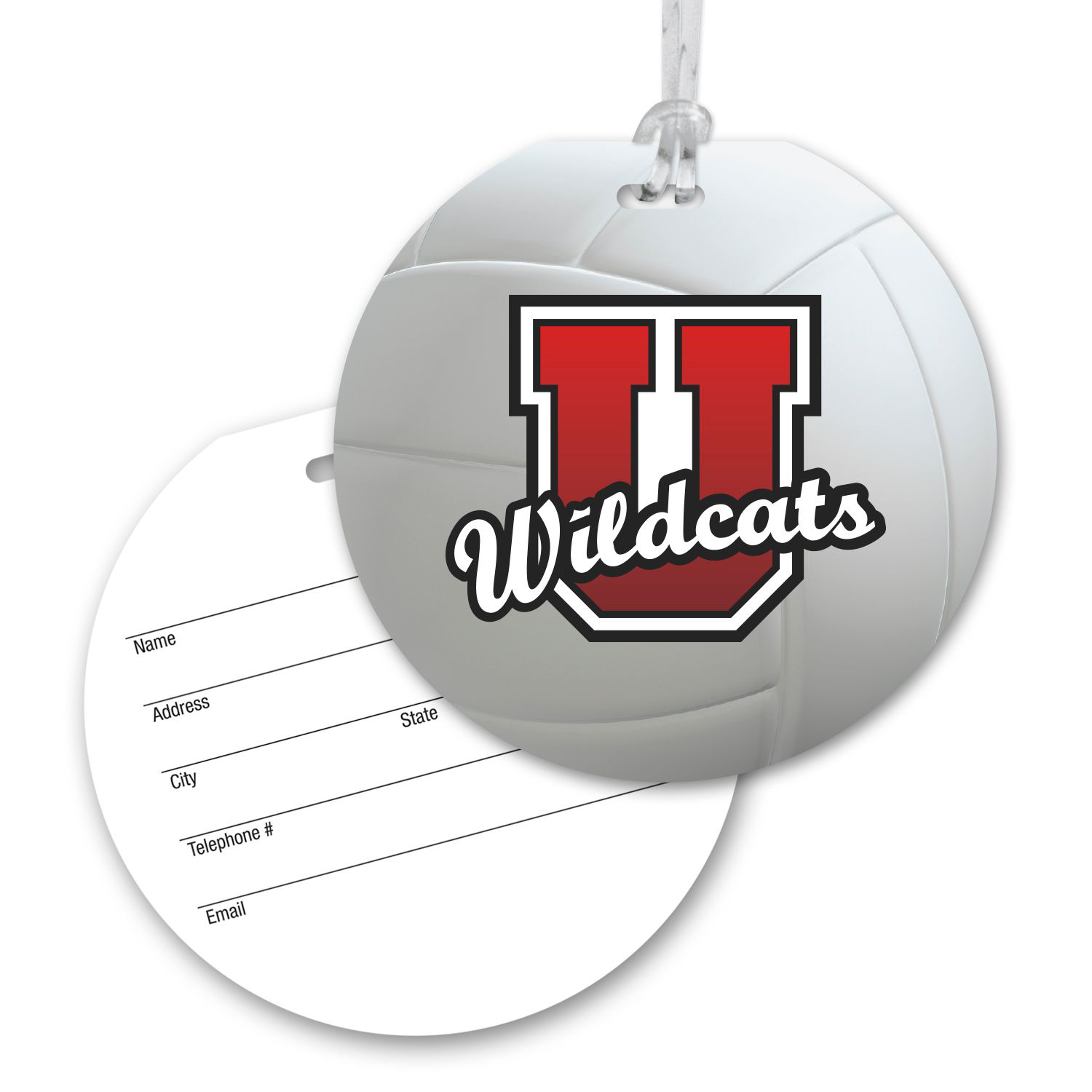 Ultra-Thin Round Luggage Tag with Clear Strap 5