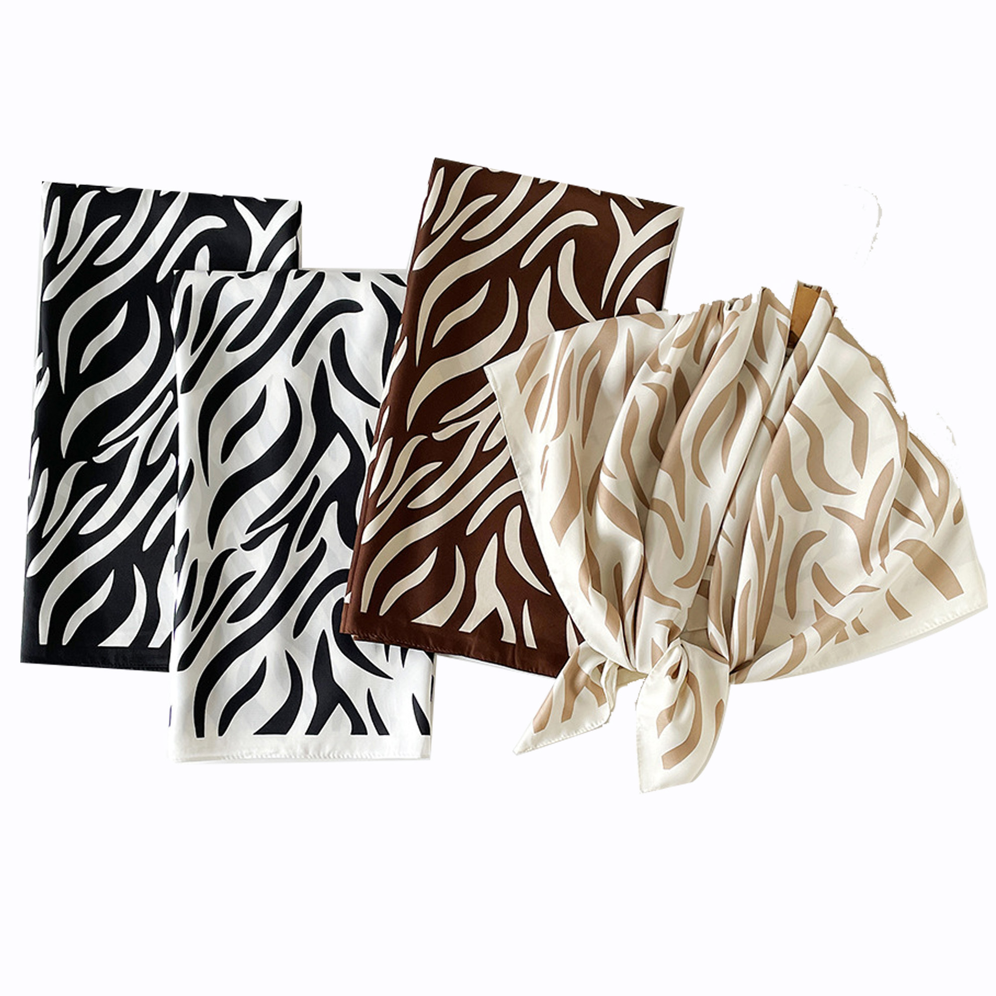 Faux Silk Head Neck Scarf 4
