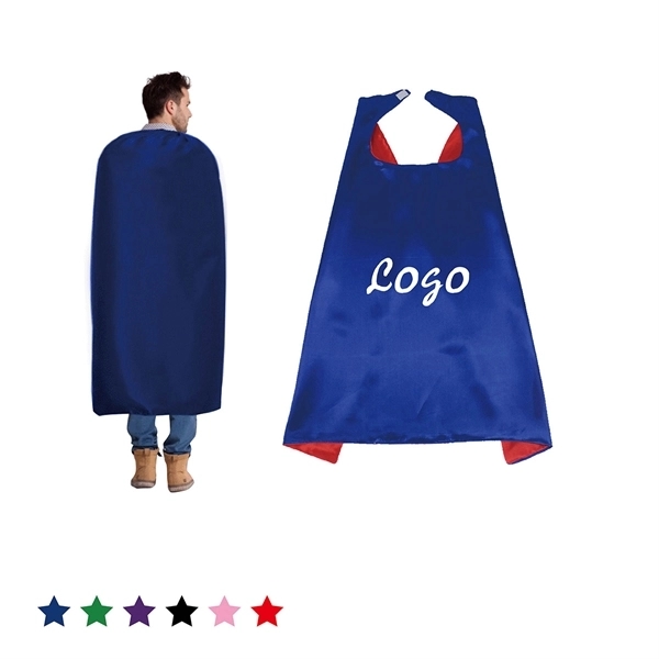Double Layer Satin Adult Superhero Cape 2