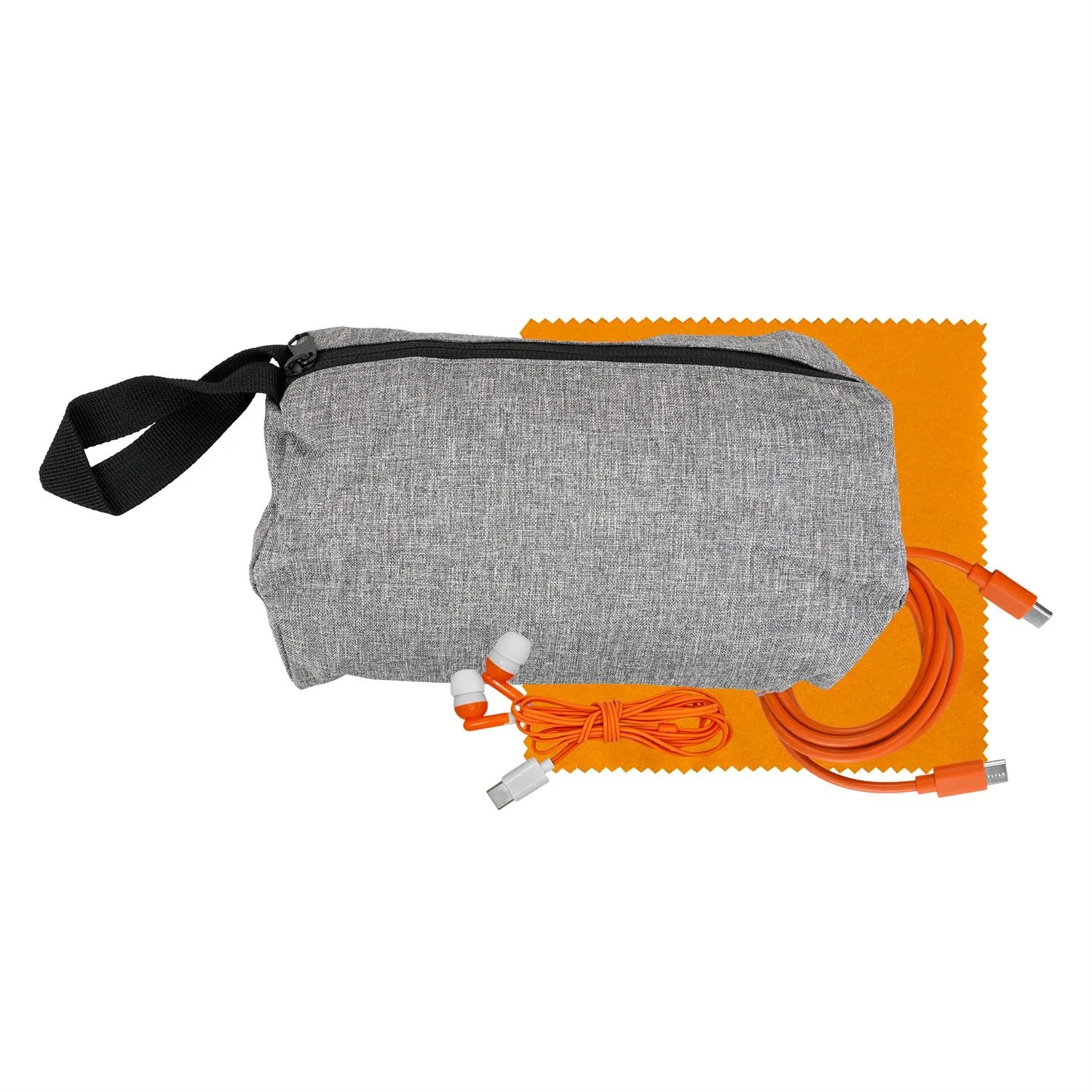 Travel C to C Cable, Ear Bud & Cloth Set 10