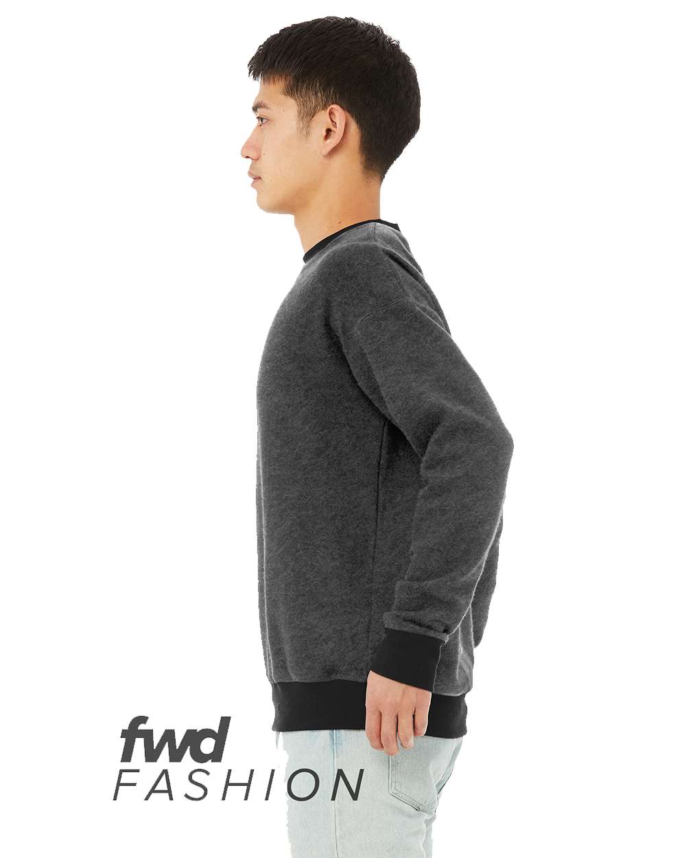Unisex FWD Fashion Sueded Drop Shoulder Crewneck Sweatshirt - 3345 4