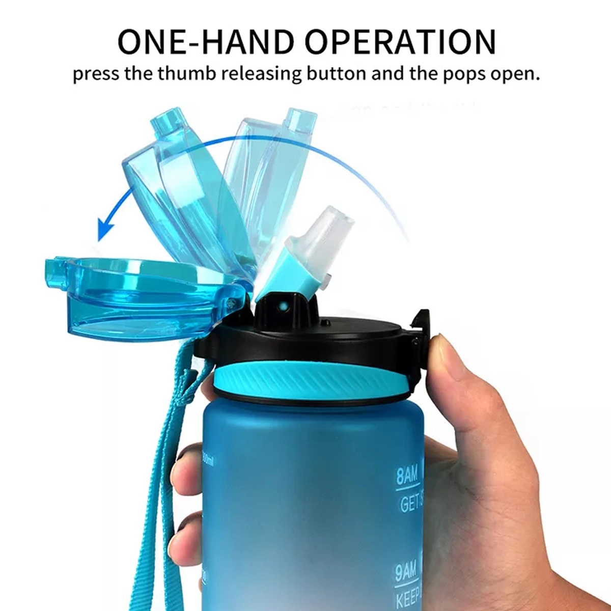 32Oz Bpa Free Time Marker Plastic Water Bottle 5