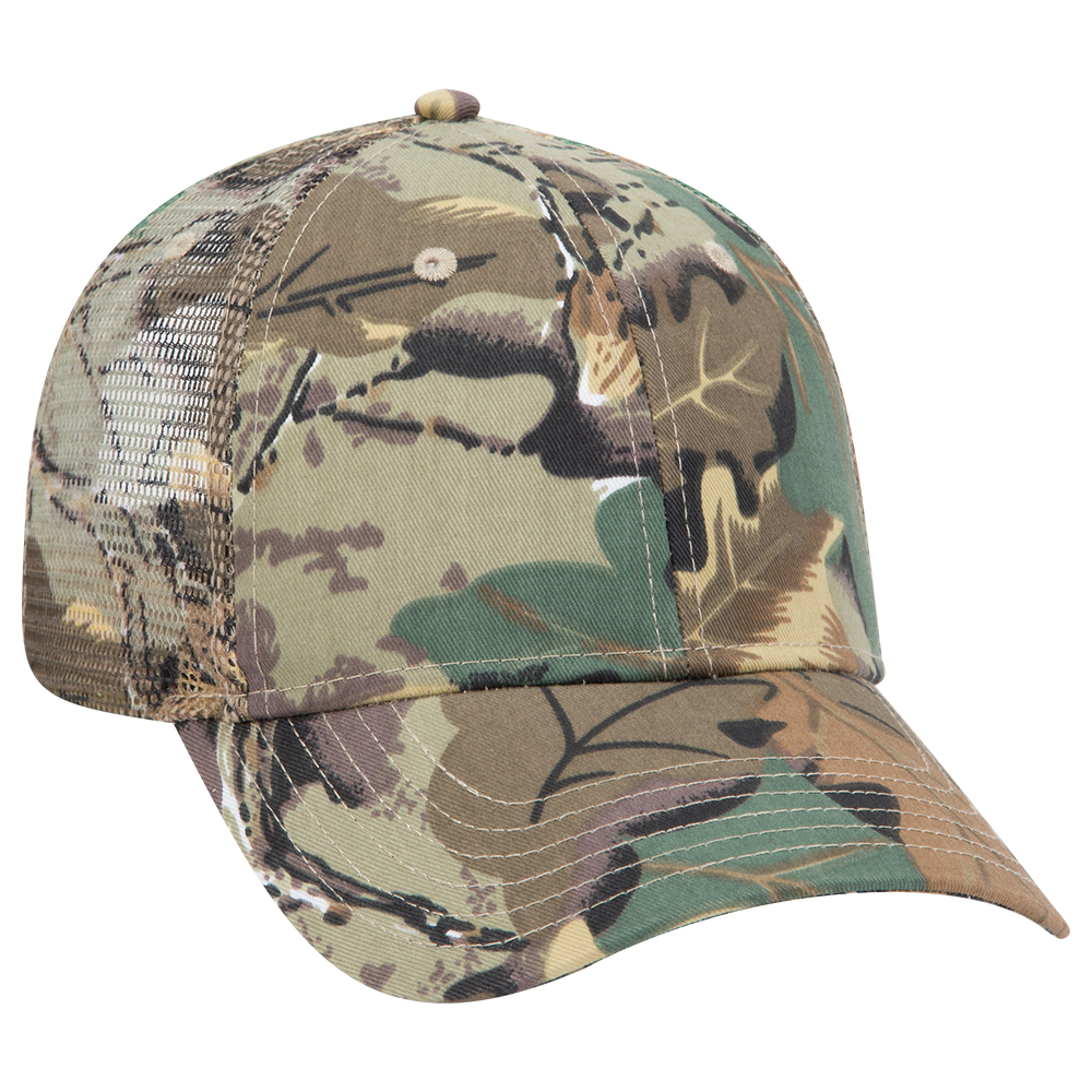 OTTO CAP® Camouflage 6 Panel Low Profile Mesh Back Trucker Hat 1
