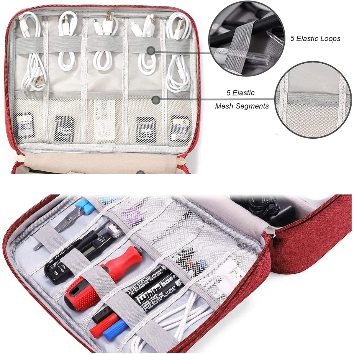 Travel Cable Electronics Organizer 4