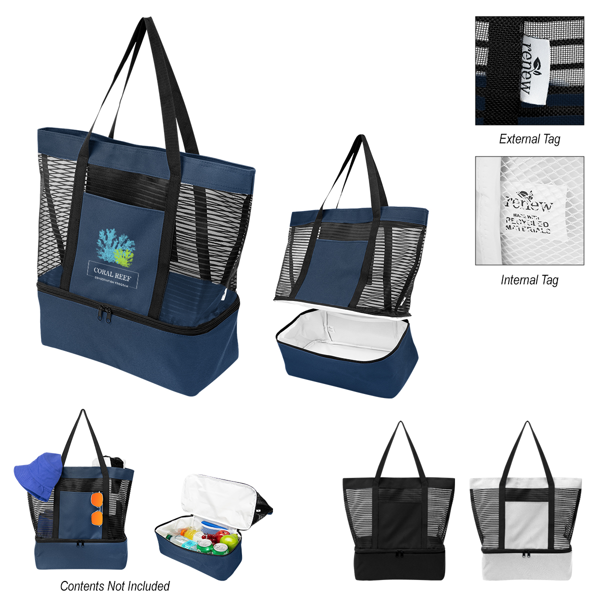 Marley rPET Mesh Tote Bag With Cooler 2