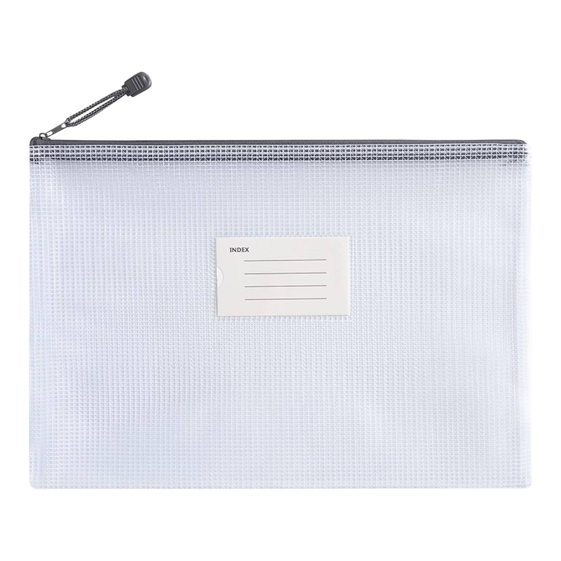 Waterproof A4 Grid PVC Zipper File Bags With Lable 11