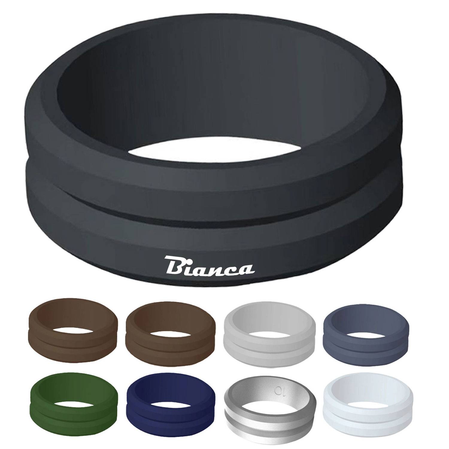V-Groove Silicone Ring for Men – Flexible & Durable