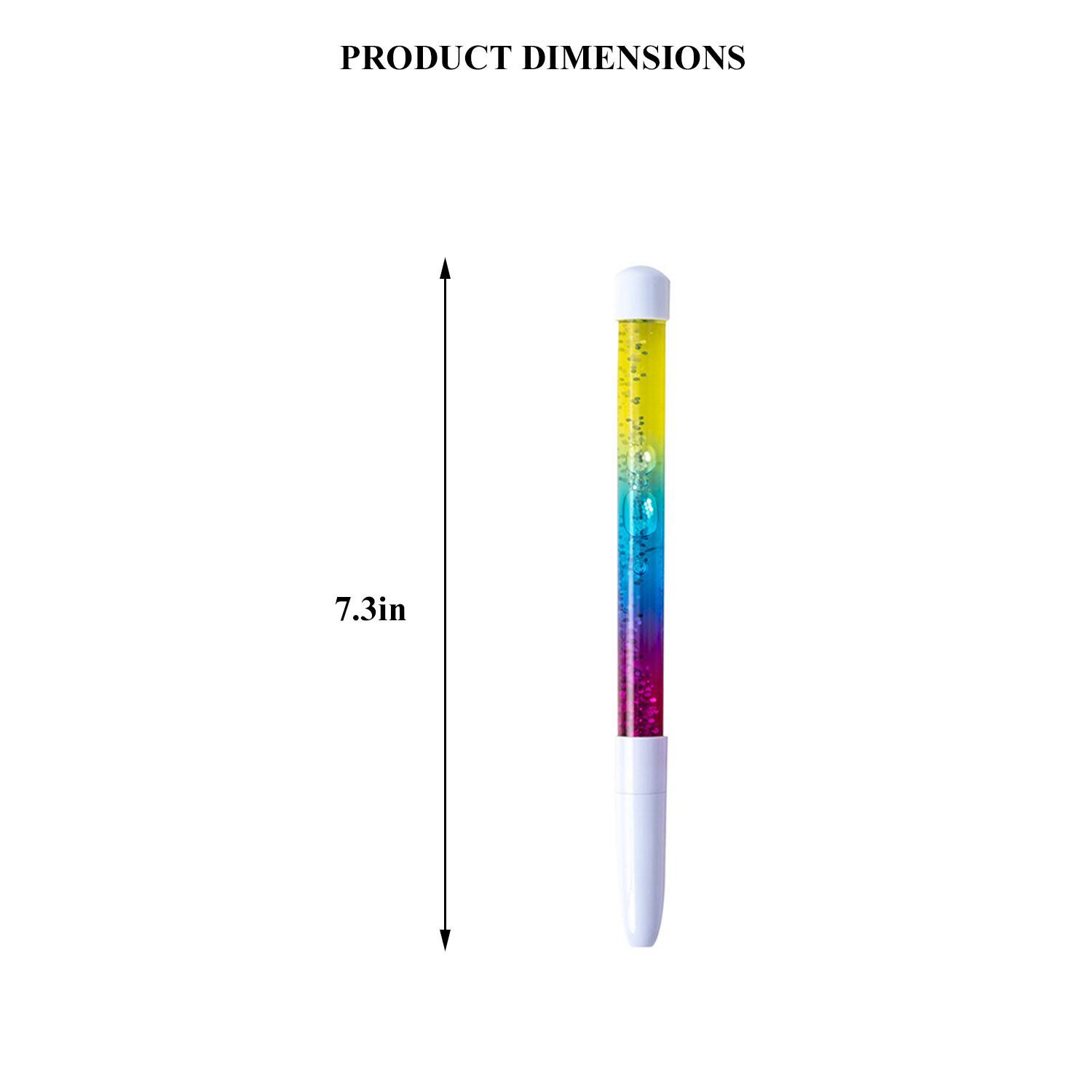 Glitter Liquid Sand Bling Rainbow Dynamic Crystal Ball Pen 2