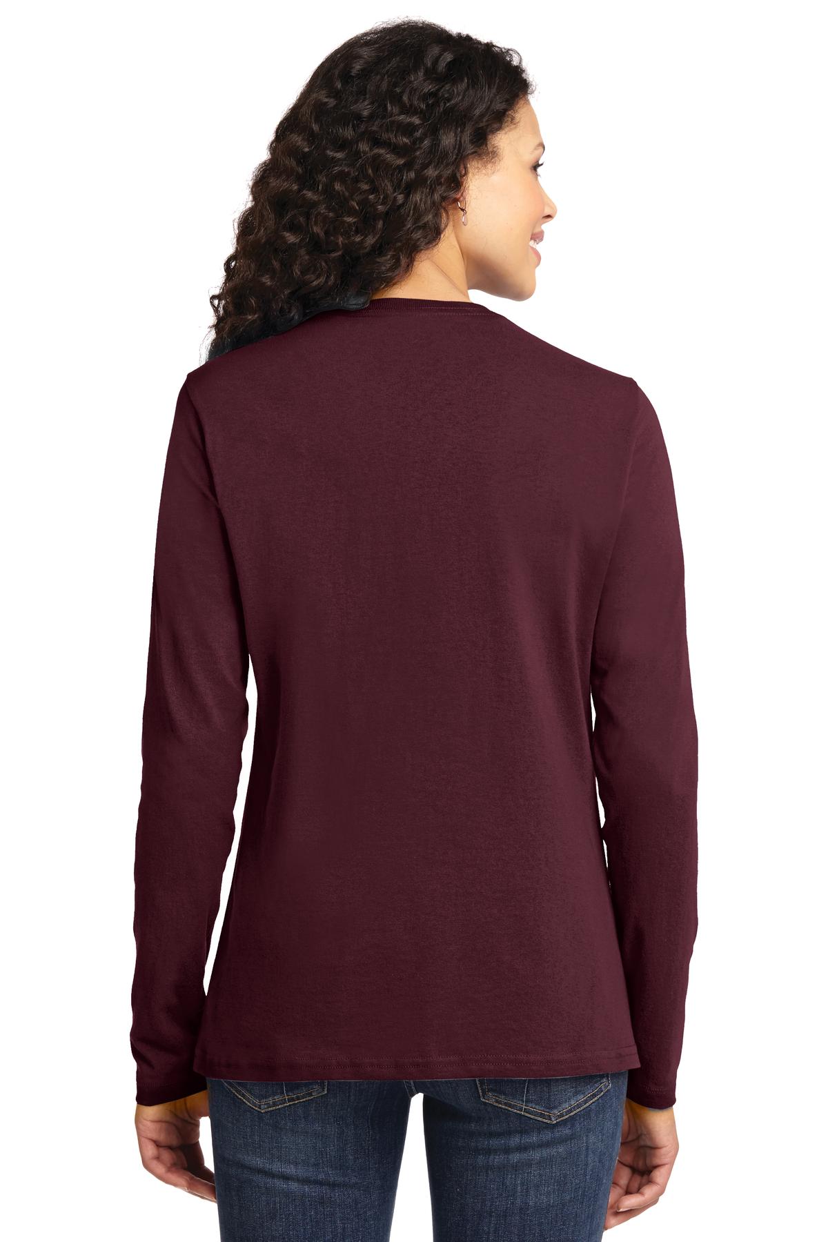 Port & Co Women's Long Sleeve Core Cotton Tee. LPC54LS 105