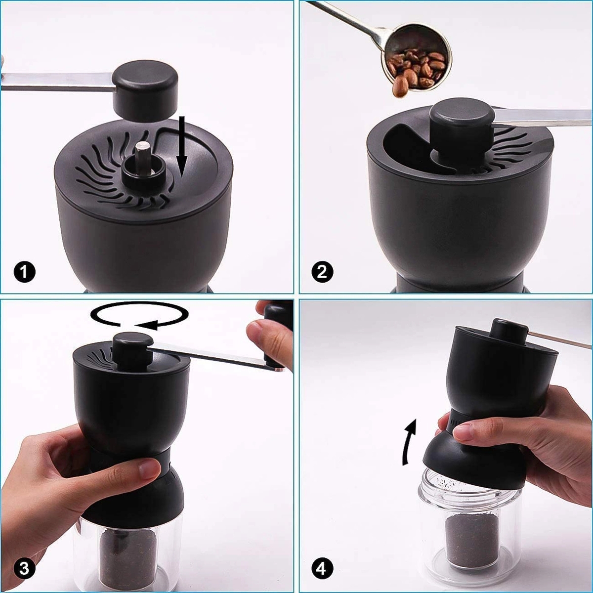 Manual Coffee Grinder with Ceramic Burrs 2