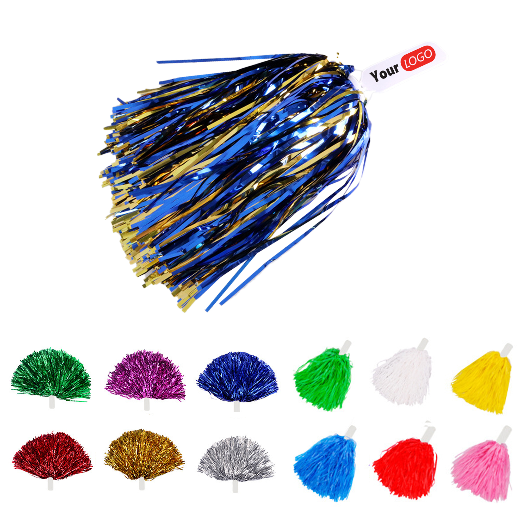 Colorful Cheerleader Poms With Handles 1