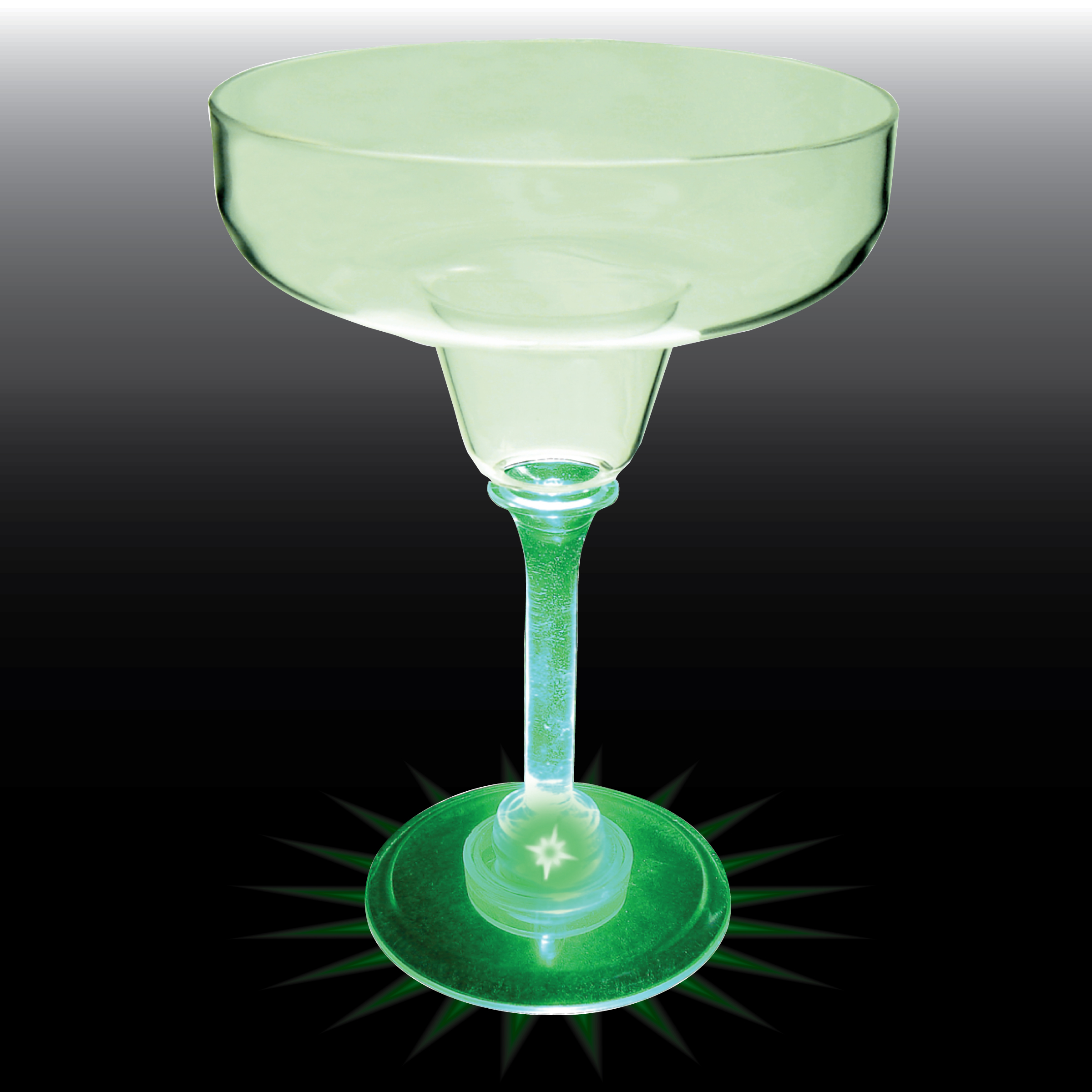 12oz Light Up Standard Stem Plastic Margarita Glass