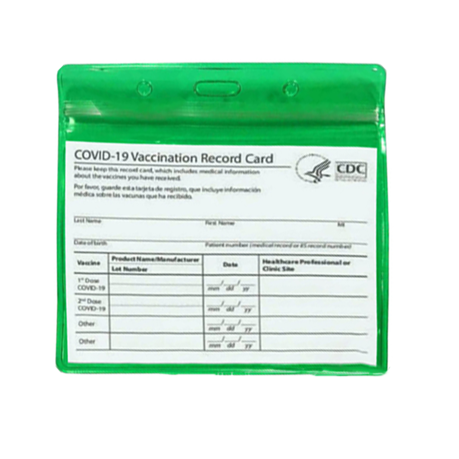 Colourful CDC Vaccination Card Holder PVC Protective Case 4