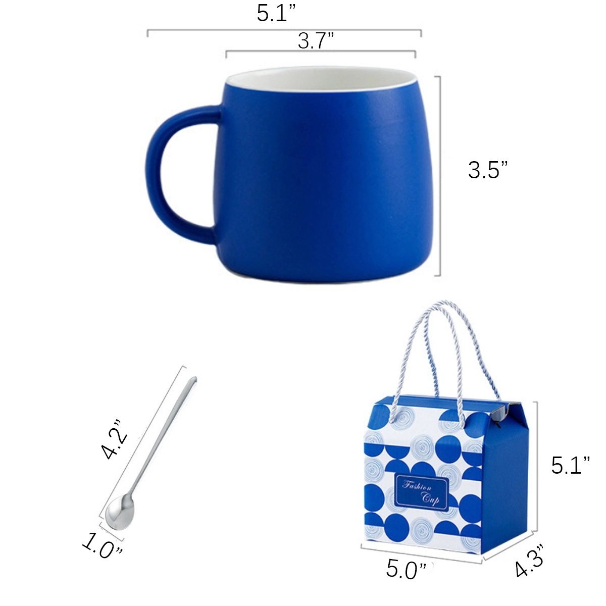 16oz Ceramic Breakfast Milk Coffee Mugs 2