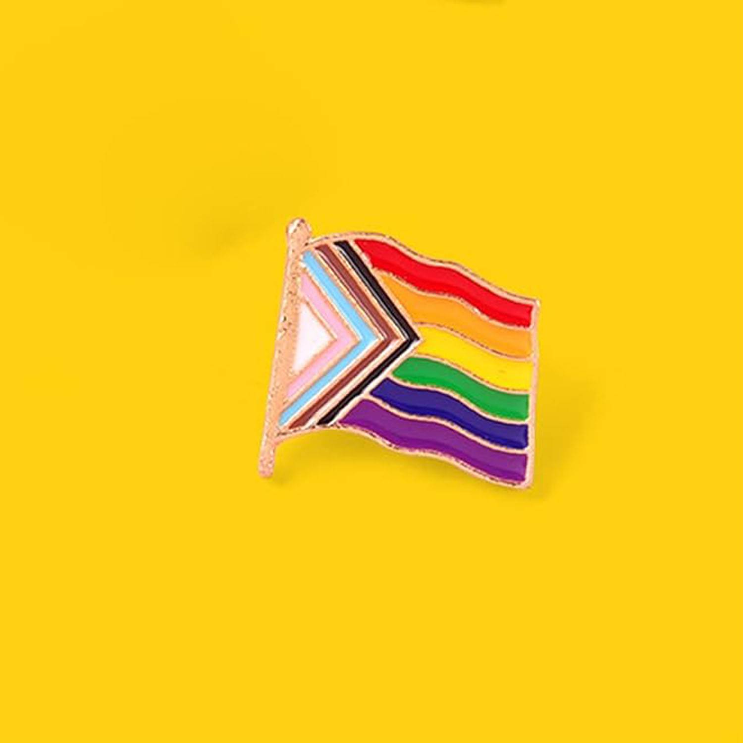 Custom Rainbow Flag Shaped Brooch Pin Badge for Men Women 5