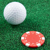Recycled Poker Chip Ball Marker 54
