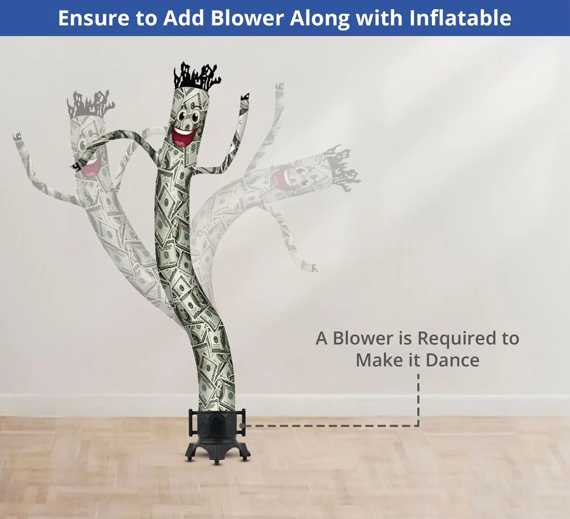 Billionaire Inflatable Tube Man Character with Blower 3
