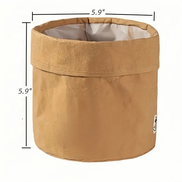 Reusable Kraft Paper Storage Bags - Eco-Friendly & Washable 3
