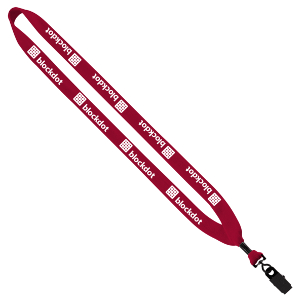 3/4" Cotton Lanyard with Metal Crimp & Bulldog Clip 14