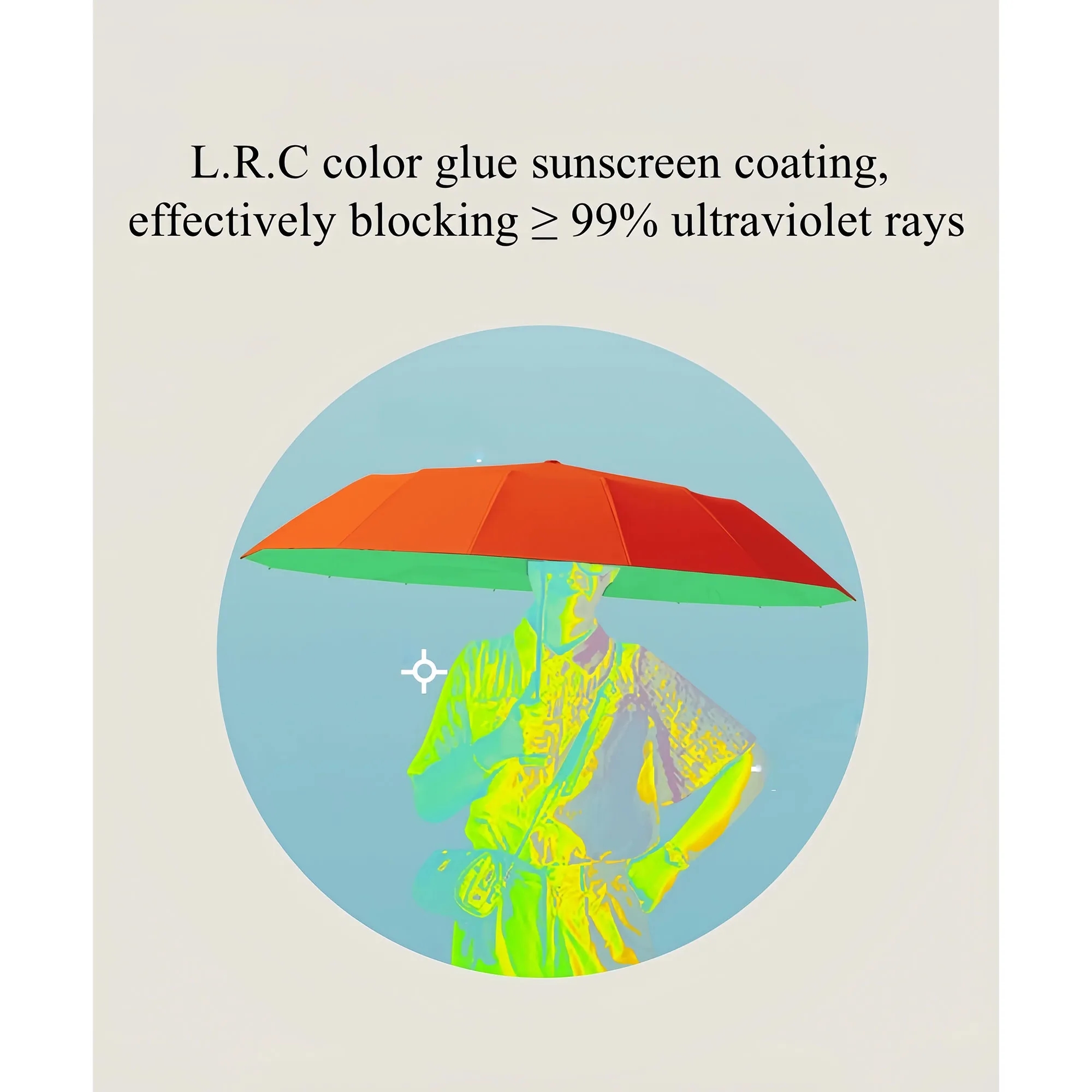 Luxury Handle UV Block Umbrella UPF50+ 16-Rib Compact 2