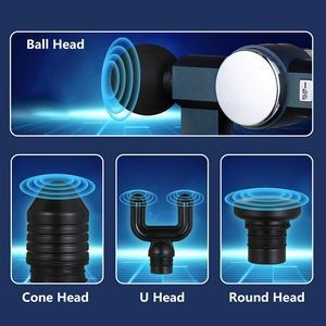 Muscle Vibration Massager Tool With 4 Vibration Speeds And 4 Interchangeable Heads 11