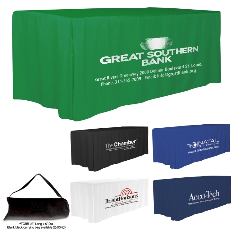 "Omaha OS Eight" 4-Sided Fitted Style Table Covers All Over Full Color Dye Sublimation Imprint - Fit