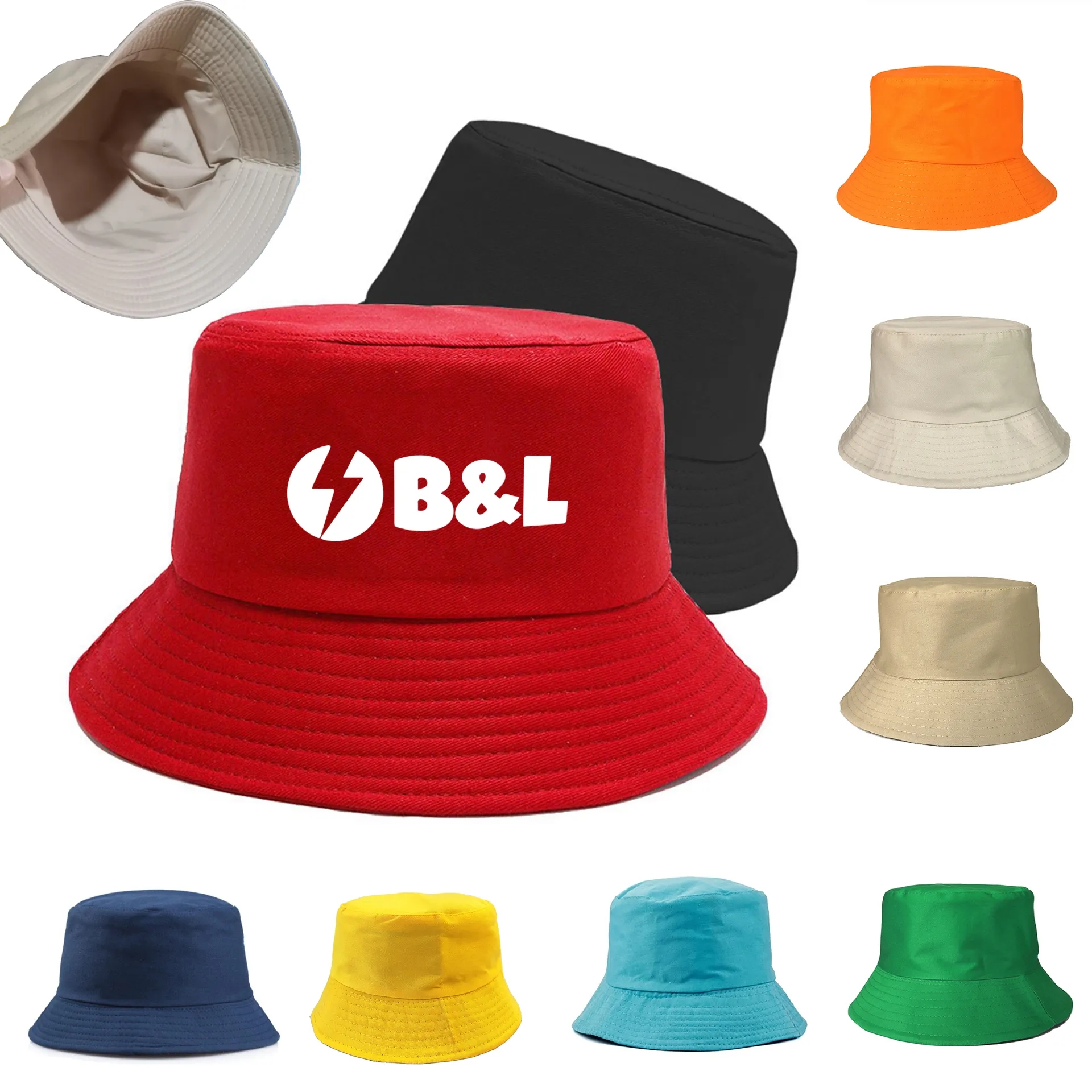 Cotton Fisherman Bucket Sun Hat 1