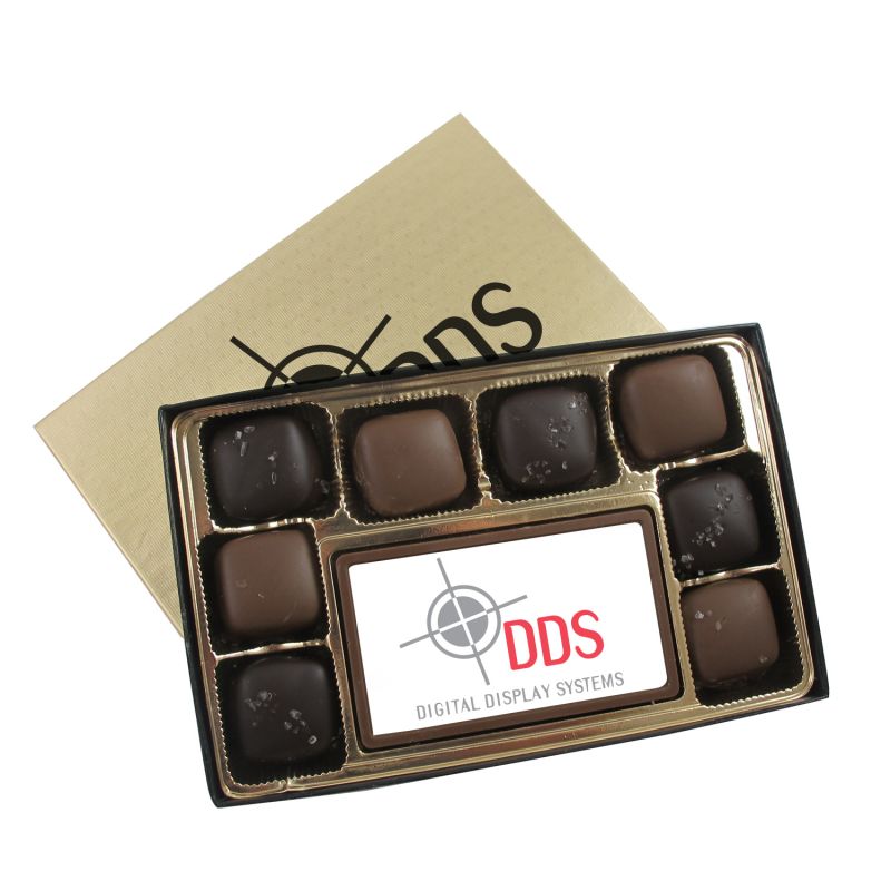 8 Piece Sea Salt Caramels with Digital Printed Centerpiece 1