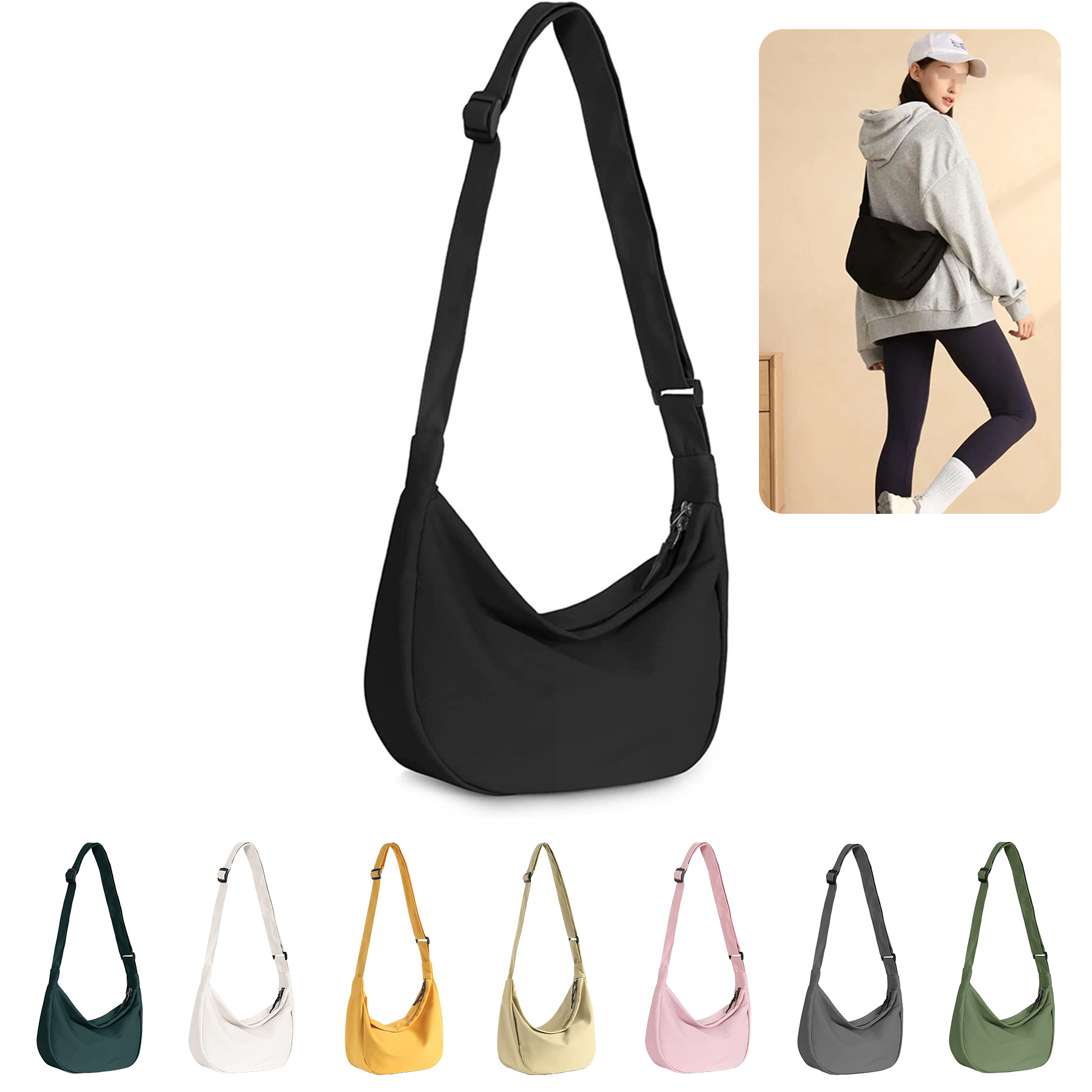 Crossbody Crescent Bag 10