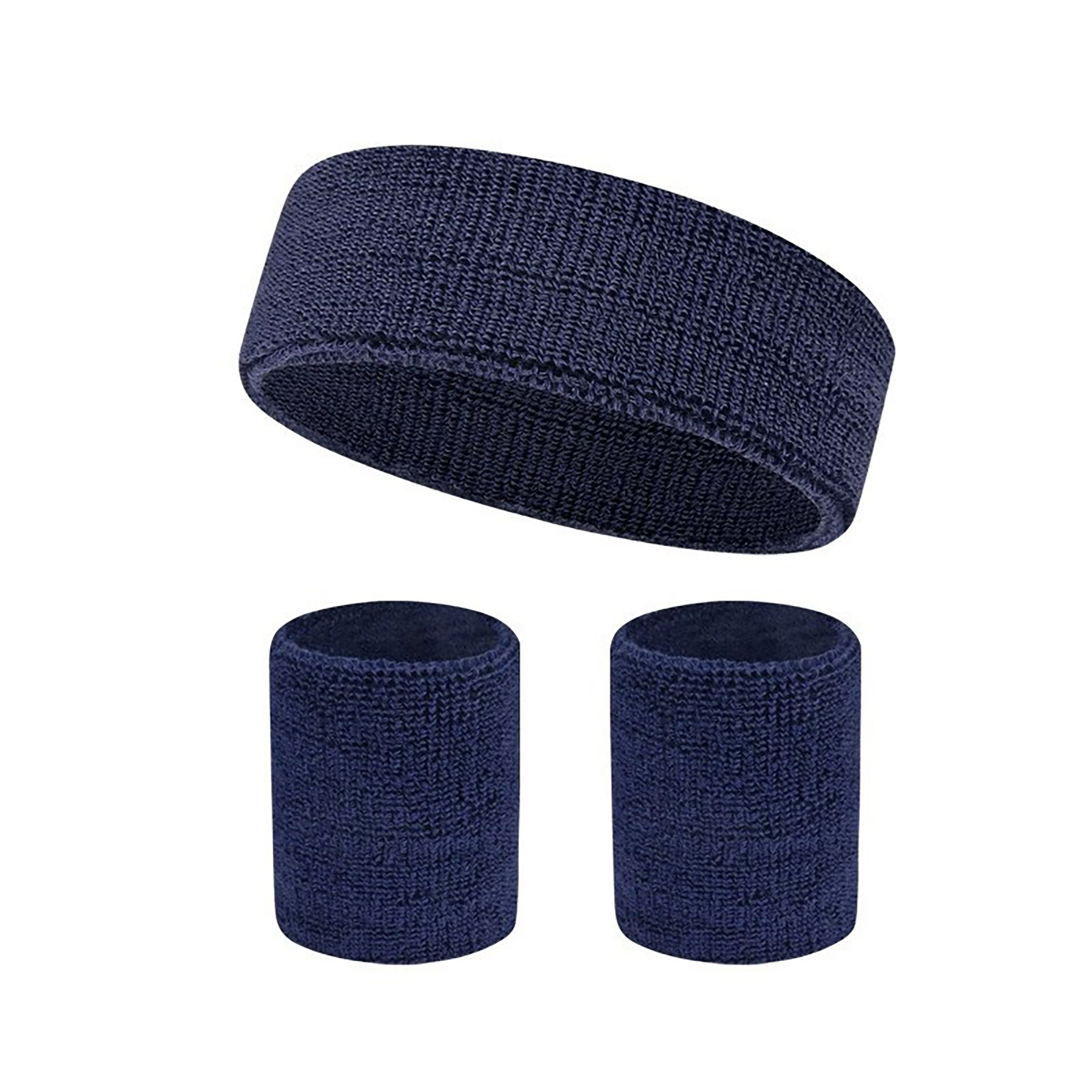 Solid Color 3 Pieces Bracer Wristband Sweatband 9